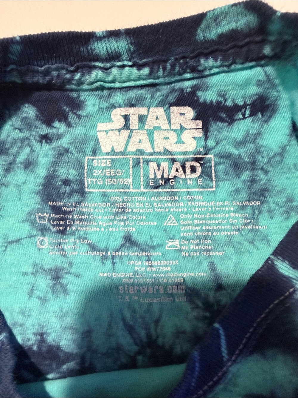 Star Wars Shirt The Child Force is Strong Tie Dye Large Size 2X - Picture 4 of 9